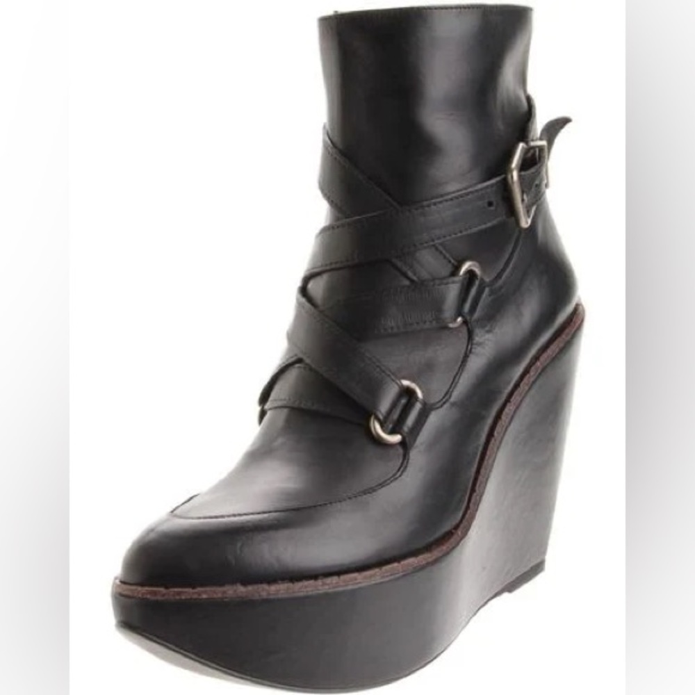 robert clergerie platform boots with buckels